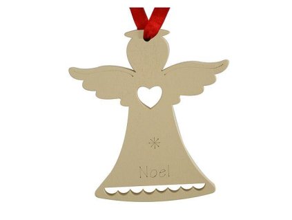 Ozdoba MagicHome Vianoce, Anjel NOEL, závesná, bal. 5 ks