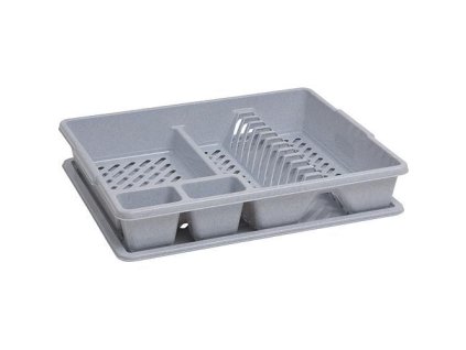 Odkvapkávač Curver® 173460, na kuchynský riad, šedá Lux, 45x38x9 cm