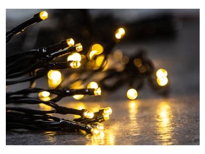 Reťaz MagicHome Vianoce CEIBO, 48 LED teplá biela, 8 funkcií, časovač, 3xAA, exteriér, osvetlenie, L-3,50 m