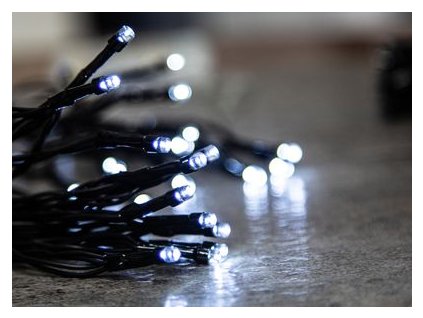 Reťaz MagicHome Vianoce CEIBO, 48 LED studená biela, 8 funkcií, časovač, 3xAA, exteriér, osvetlenie, L-3,50 m