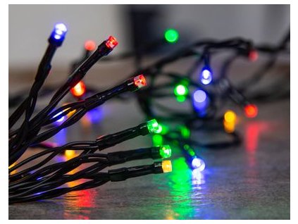 Reťaz MagicHome Vianoce CEIBO, 48 LED multicolor, 8 funkcií, časovač, 3xAA, exteriér, osvetlenie, L-3,50 m