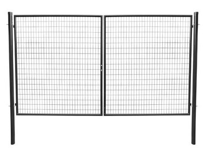 Brána Strend Pro METALTEC DUO, 3580/1450/100x50 mm, antracit, dvoukřídlová, zahradní, ZN+PVC, RAL7016