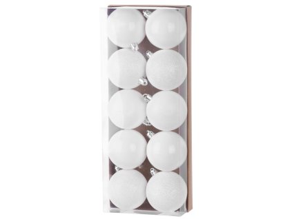 Gule MagicHome Vianoce,10 ks, biele, na vianočný stromček, 6 cm