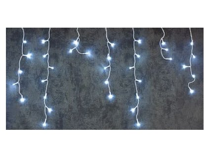 Reťaz MagicHome Vianoce Icicle, 360 LED studená biela, cencúľová, jednoduché svietenie, časovač, 230 V, 50 Hz, IP44, exteriér, osvetlenie, L-10 m