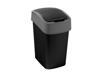 Kôš Curver® PACIFIC FLIP BIN 45 lit., 37.6x29.4x65.3 cm, čierno/šedý, na odpad