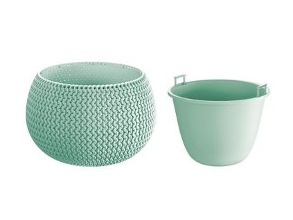 Kvetináč s vložkou SPLOFY Bowl 290x195 mm, šalvia
