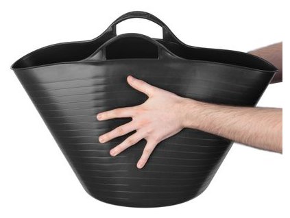 Vedro Strend Pro Flexi, čierne, stavebné, s ušami, 46,5x37 cm, 42 lit.