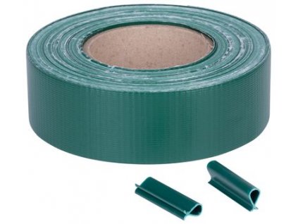 Páska Strend Pro EUROSTANDARD LIGHT, 47,5 mm, L-35 m, stínící, zelená, krycí, na plotové panely, s 20 klipsy, 450g/m2, PVC, RAL6005
