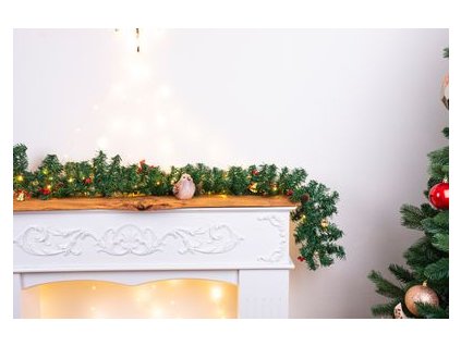 Girlanda MagicHome Vianoce, 50x LED, teplá biela, 3xAA, 8 funkcií, L-2,7 m