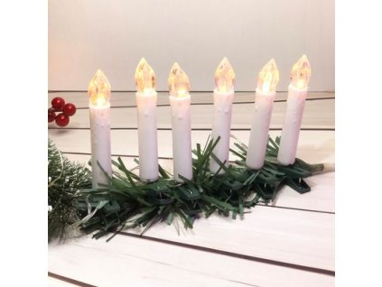 Sviečka MagicHome Vianoce, so štipcom, reťaz, 10x LED, 2xAA, 10 ks, časovač, 1,5x9 cm