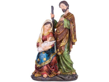 Dekorácia MagicHome Vianoce, Svätá rodinka, polyresin, 25 cm