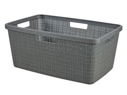 Kôš Curver® JUTE, 46 lit., sivý 39x59x26 cm, na bielizeň, prádlo