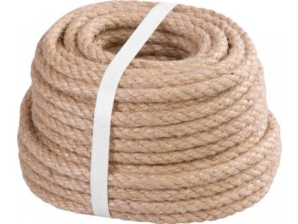 Lano Strend Pro Premium, jutové, prírodné, 8 mm, stáčané, L-20 m