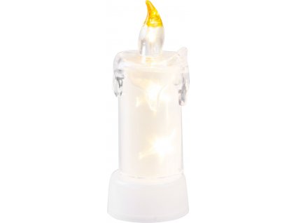 Sviečka MagicHome Vianoce, 3x LED, teplá biela, interiér, 5x13,5 cm