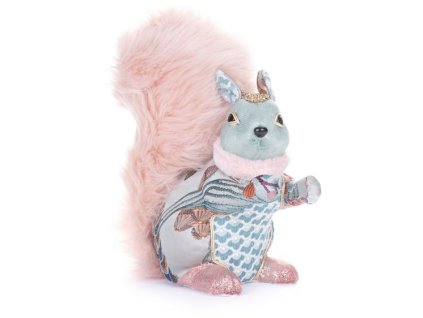 Dekorácia MagicHome Vianoce, Veverička, modrá, 22x13x24 cm