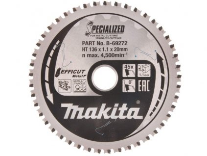 Makita B-69272 KOTÚČ PÍL. KOV EFFICUT 136 x 20 mm 45z