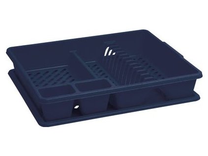 Odkvapkávač Curver®, 38x45x8,8 cm, na kuchynský riad, modrý