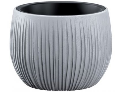 Kvetináč BETON Bowl, 18x14 cm, sivý, vzhľad betón