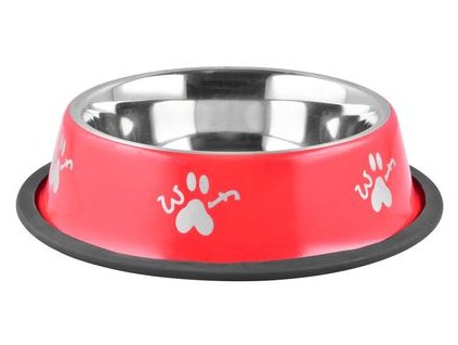 Miska MagicHome Woof 33 cm, 2000 ml, červená, pre psa