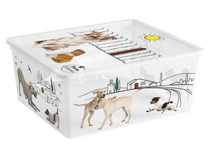 Box s vekom KIS C Style Pets M, 18L, 34x40x17 cm