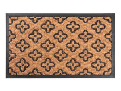 Rohožka MagicHome RBP 196, pred dvere, Flowers, 45x75 cm, guma/panama