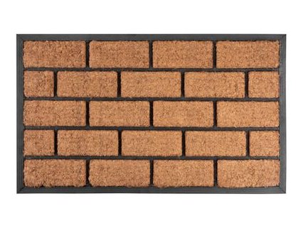 Rohožka MagicHome RBC 124, pred dvere, Brickwall, 45x75 cm, guma/kokos