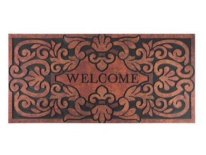 Rohožka MagicHome RBM 116, pred dvere, Welcome, guma, 120x58 cm