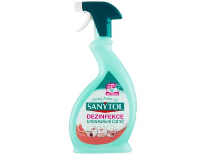 Dezinfekcia Sanytol, univerzálny čistič, grep, rozprašovač 500 ml