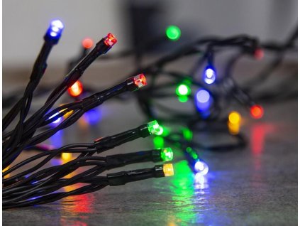 Reťaz MagicHome Vianoce CEIBO, 192 LED multicolor, 8 funkcií, časovač, 3xAA, exteriér, osvetlenie, L-14,30 m