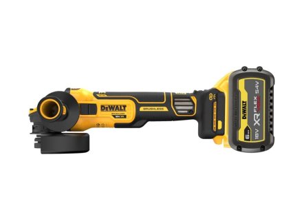 DEWALT DCG409VST1 Brúska uhlová reg. otáčok 125mm 18V 1553W FLEXVOLT 1x6,0Ah