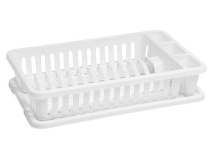 Odkvapkávač Curver®, 42x26,5x8,8 cm, na kuchynský riad, biely