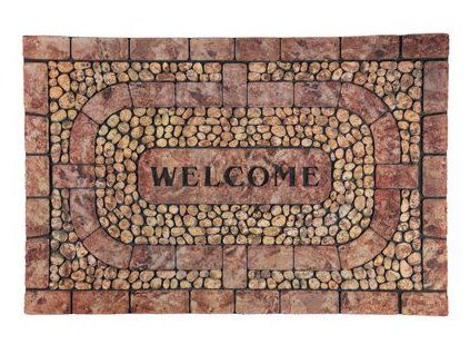 Rohožka MagicHome RBM 406, pred dvere, Welcome, guma, 89x58 cm