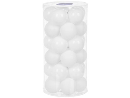 Gule MagicHome Vianoce, 30 ks, biele, lesklé, mix, na vianočný stromček, 6 cm