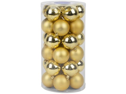 Gule MagicHome Vianoce, 30 ks, zlaté, mix, na vianočný stromček, 6 cm