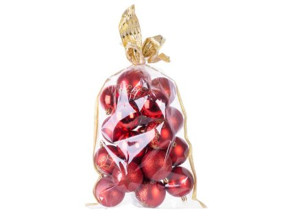 Gule MagicHome Vianoce, 20 ks, 6 cm, červené, na vianočný stromček