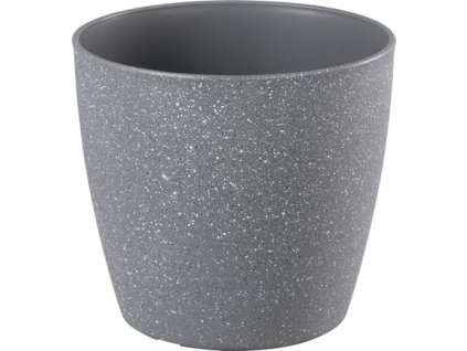 Květináč Strend Pro Stone, 23x20,5 cm, šedý, efekt kamene