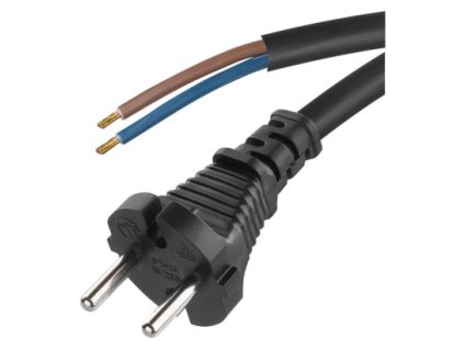 Flexošnúra guma/neoprén 2 × 1 mm2, 3 m, čierna