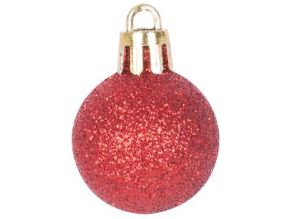 Gule MagicHome Vianoce, 24 ks, sada, červené, na vianočný stromček, 3 cm