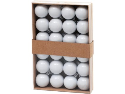 Gule MagicHome Vianoce, 24 ks, sada, biele, na vianočný stromček, 3 cm