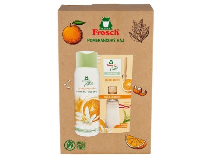 Súprava darčeková Frosch, pomarančový háj, difúzer a sprchový gél, 90 ml + 300 ml