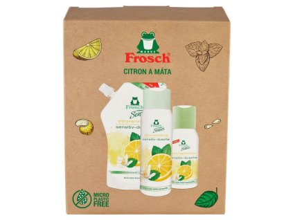 Súprava darčeková Frosch, citrón a mäta, 50 ml + 300 ml + 500 ml