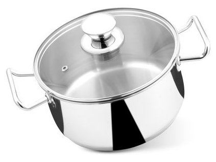 Hrniec MagicHome Chloe, 30 cm, 15 lit., so sklenenou pokrievkou, nerez