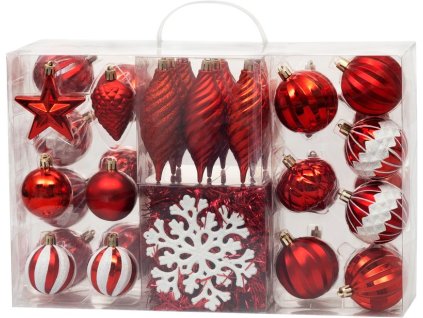 Gule MagicHome Vianoce, sada, 39 ks, červené, mix, na vianočný stromček