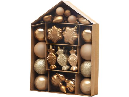 Gule MagicHome Vianoce, sada, 32 ks, bronzové, mix, na vianočný stromček