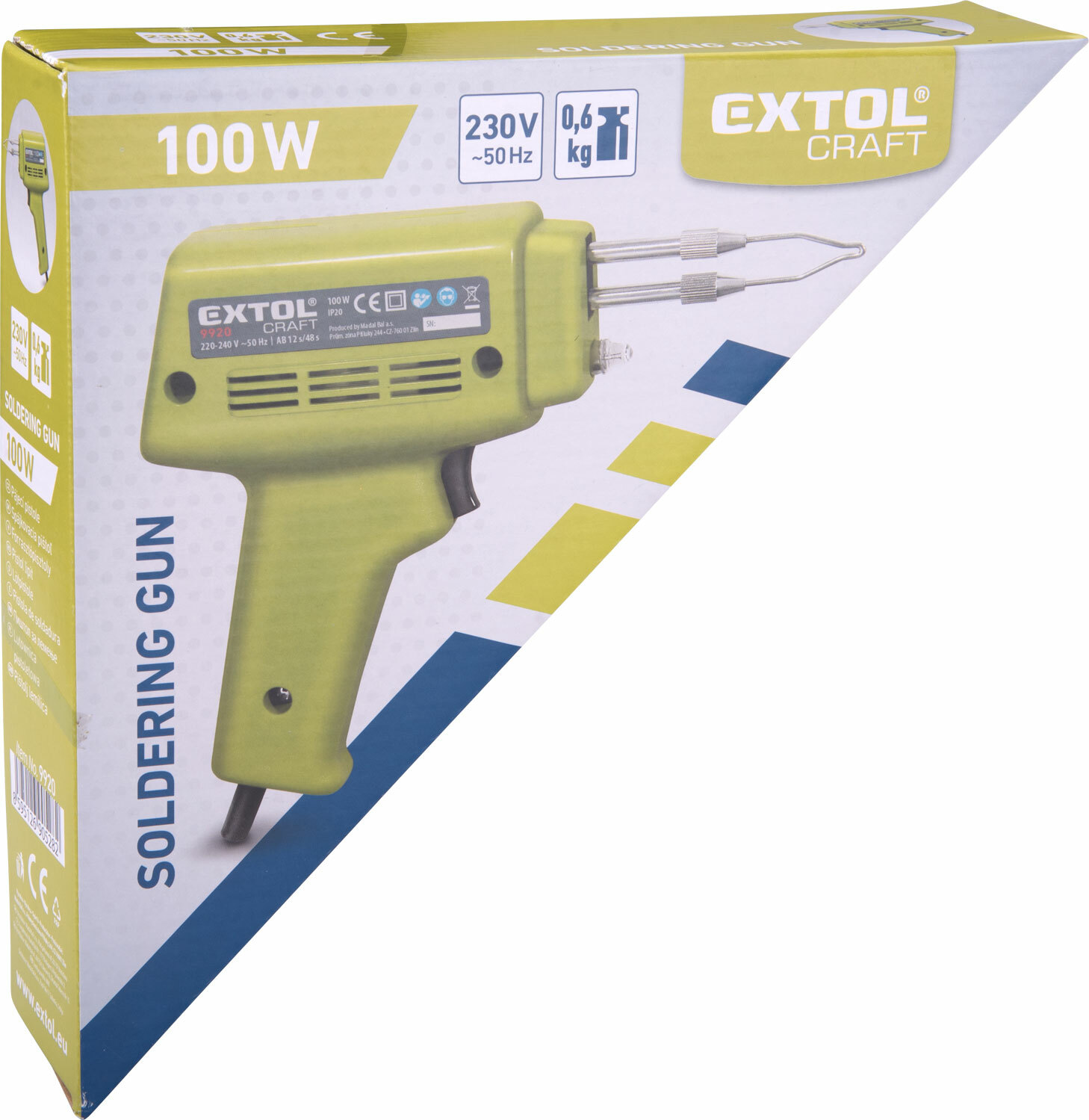 EXTOL CRAFT 9920 Pištoľ spájkovacia, príkon 100W