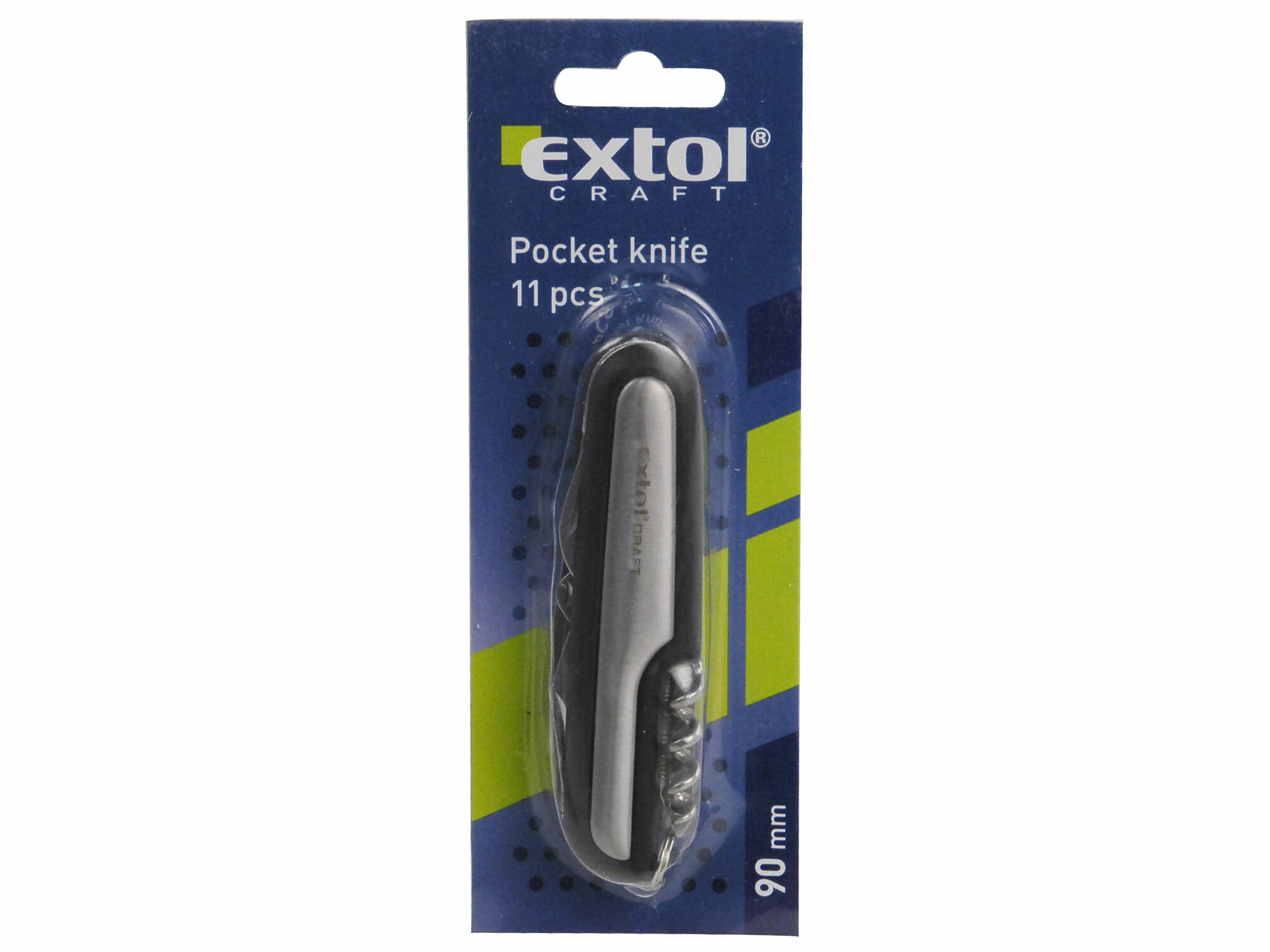 EXTOL CRAFT 91370 Nôž vreckový zatvárací 11-dielny, 90mm