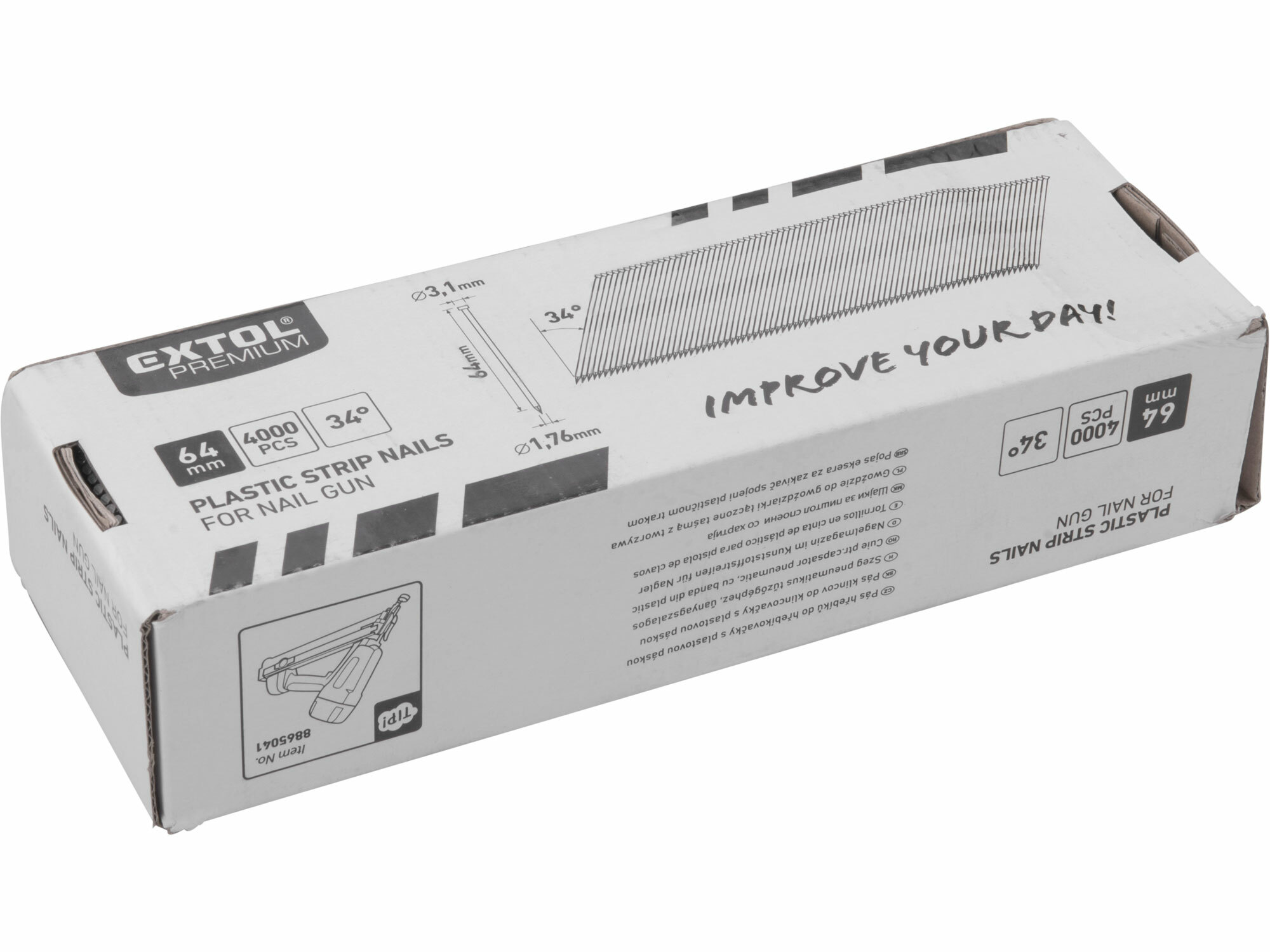 EXTOL PREMIUM 8862638 Klince do klincovačky ø1,76mm, dĺžka 64mm, 4000ks