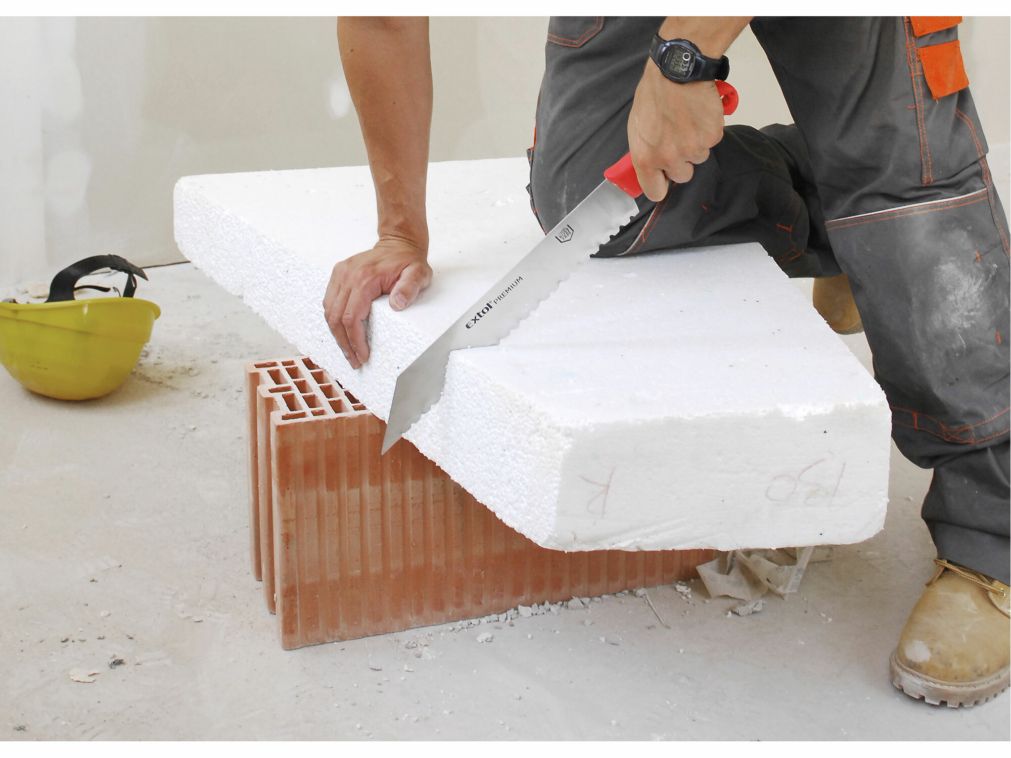 EXTOL PREMIUM 8855150 Nôž na stavebné izolačné hmoty 480/340mm, antikoro, plastová rukoväť