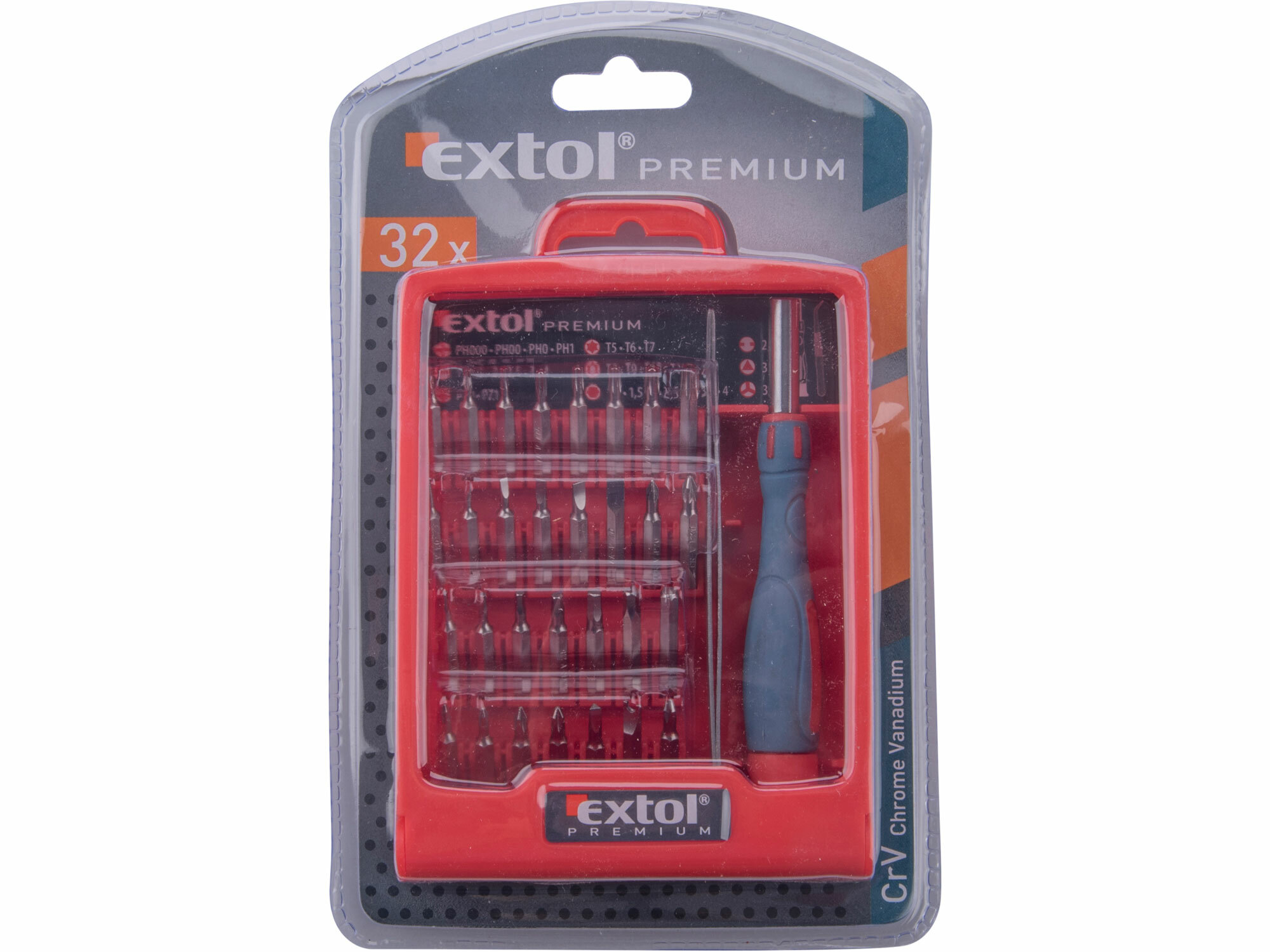 EXTOL PREMIUM 8819105 Skrutkovač na bity hodinársky, magnetický, 32-dielna sada
