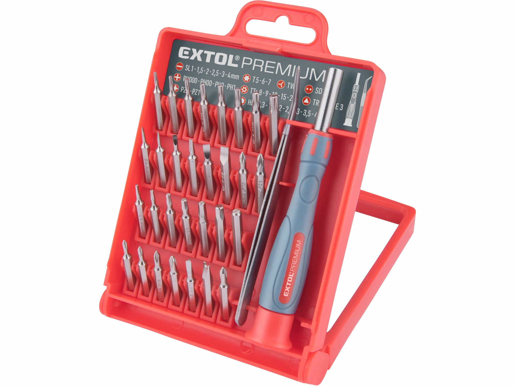 EXTOL PREMIUM 8819105 Skrutkovač na bity hodinársky, magnetický, 32-dielna sada